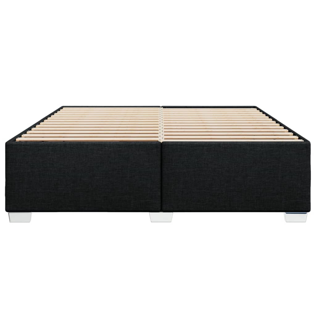 Okvir za krevet bez madraca crni 200x200 cm od tkanine