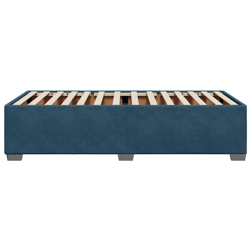 Okvir za krevet plavi 90x200 cm baršunasti