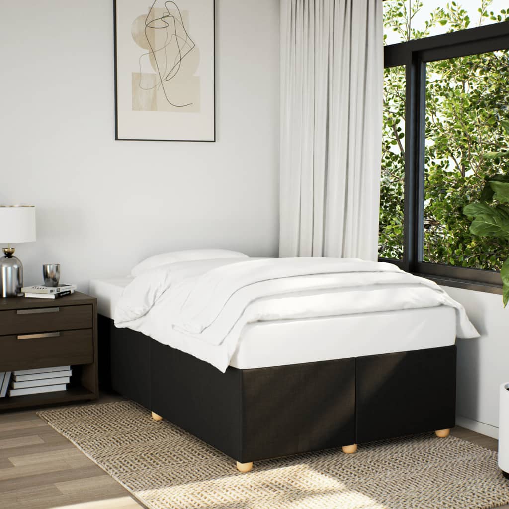 Okvir kreveta bez madraca crni 120x190 cm od tkanine