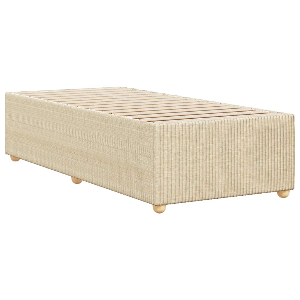 Okvir za krevet bez madraca krem 90x200cm od tkanine