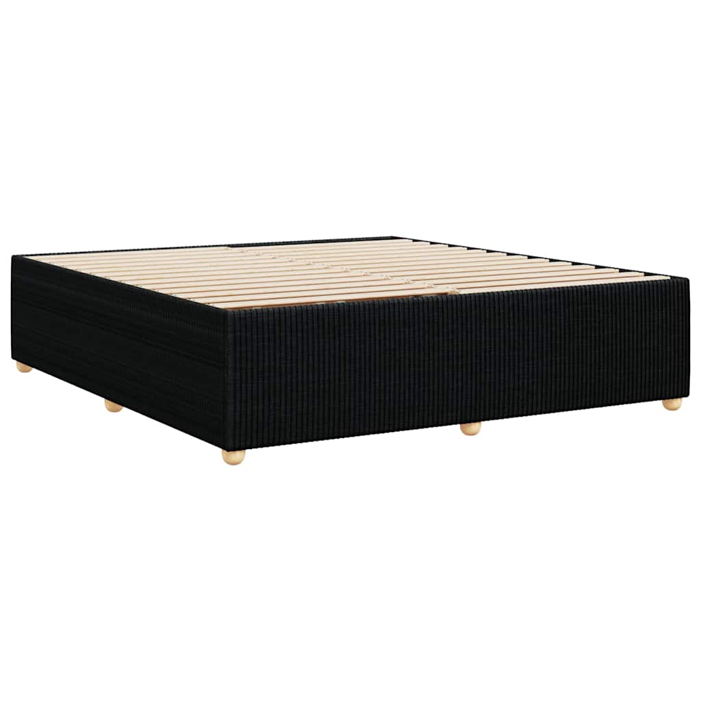 Okvir za krevet bez madraca crni 200x200 cm od tkanine