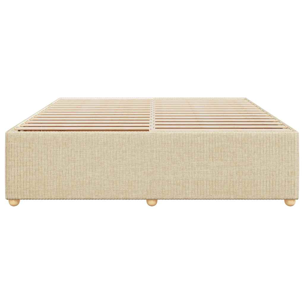 Okvir za krevet bez madraca krem 200x200 cm od tkanine