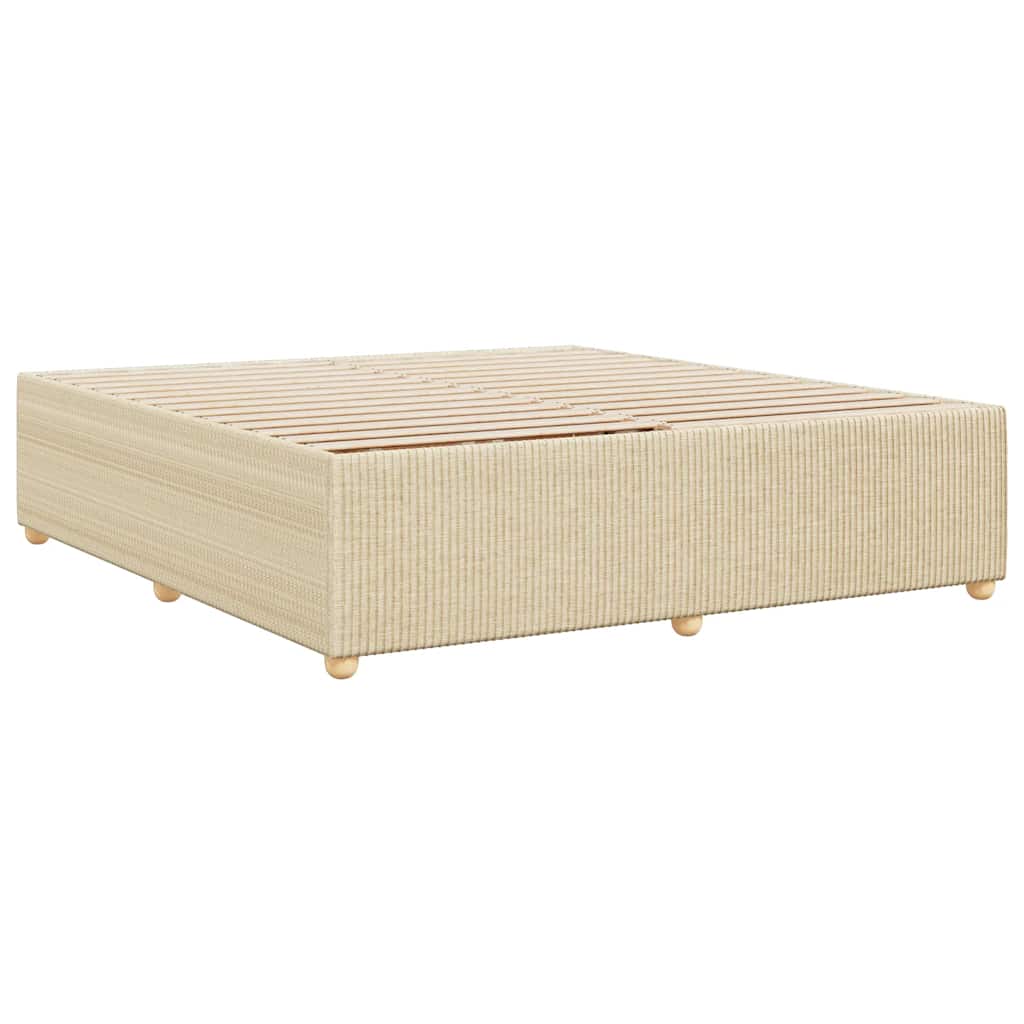 Okvir za krevet bez madraca krem 200x200 cm od tkanine