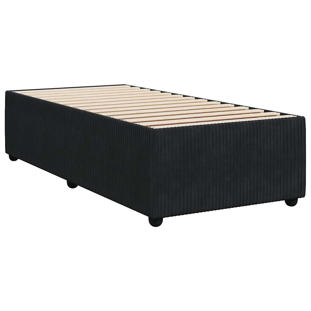 Okvir za krevet crni 90x200 cm baršunasti