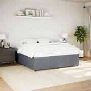 Okvir kreveta bez madraca tamnosivi 180x200 cm baršunasti