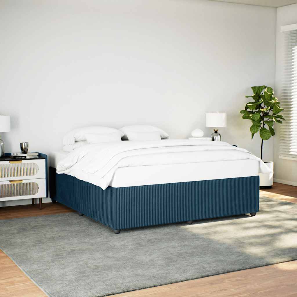Okvir za krevet plavi 200x200 cm baršunasti