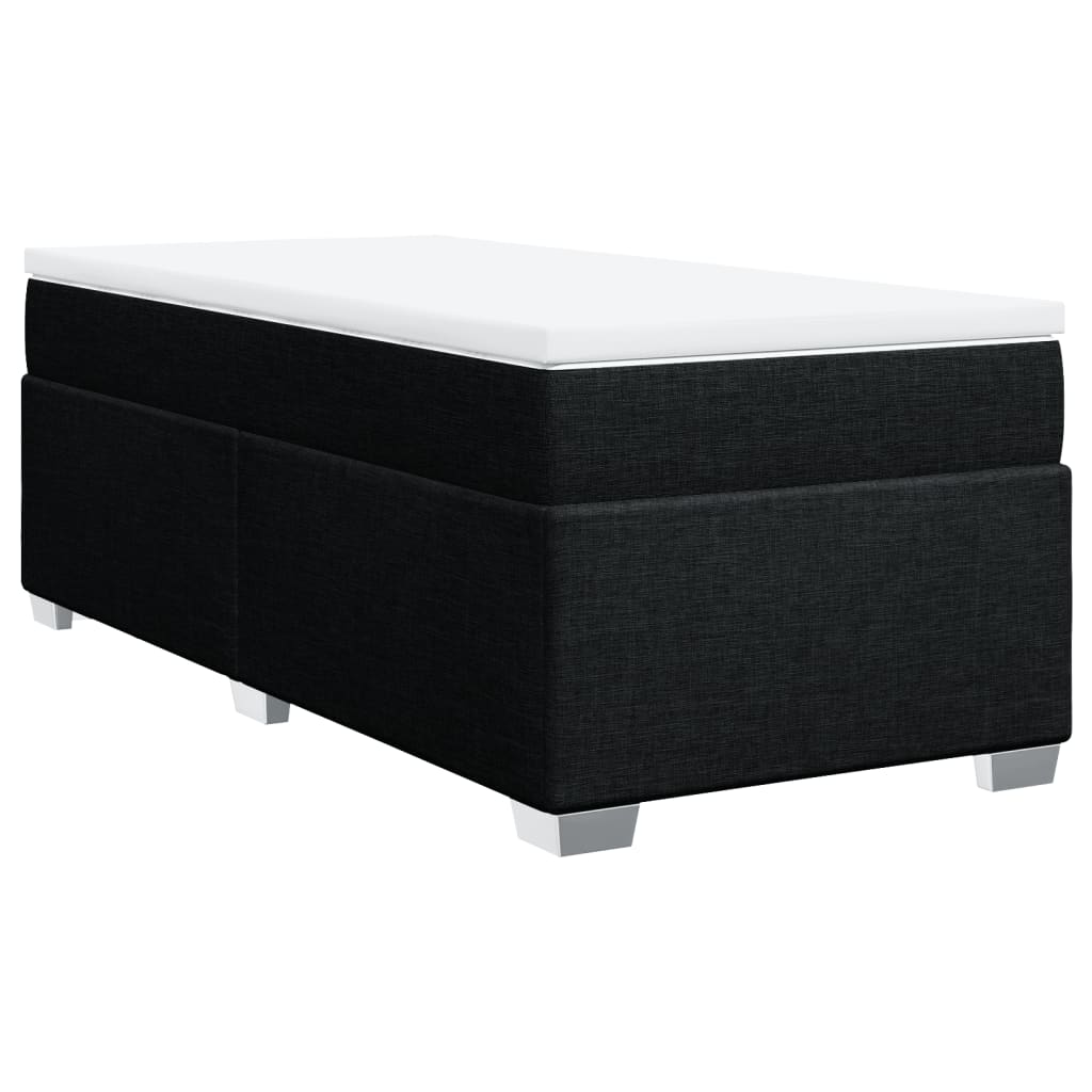 Box spring krevet s madracem crni 80 x 200 cm od tkanine