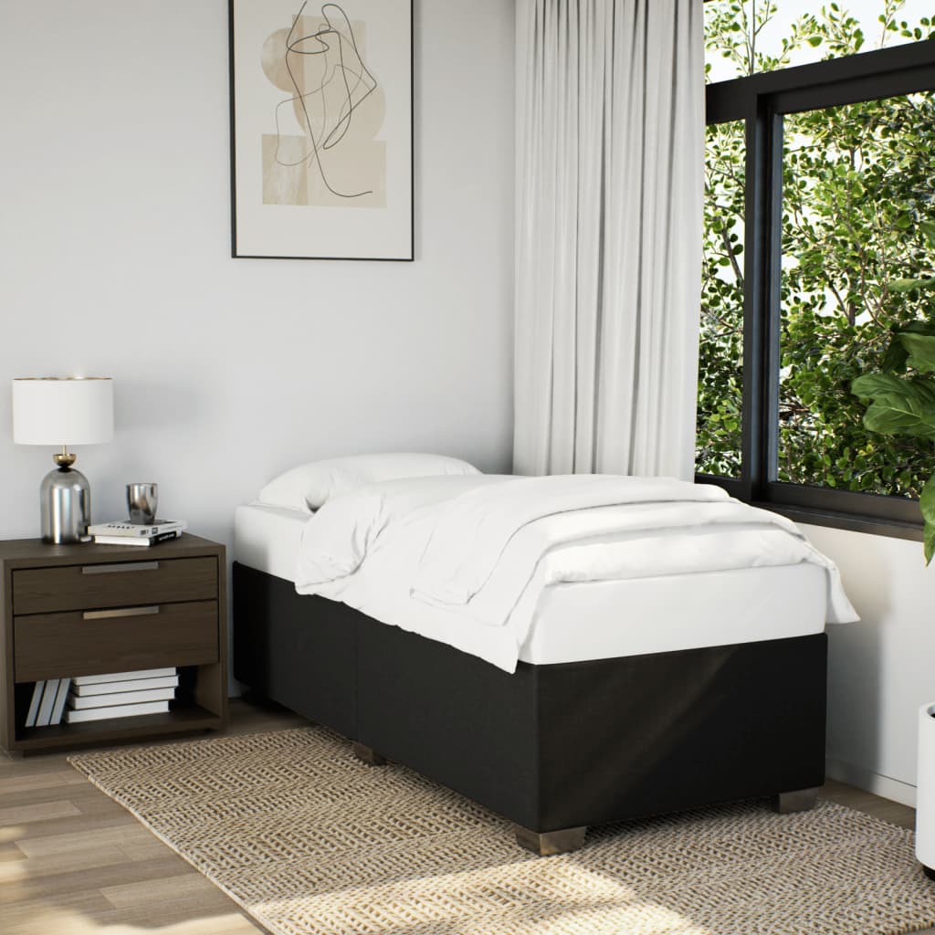 Box spring krevet s madracem crni 80 x 200 cm od tkanine