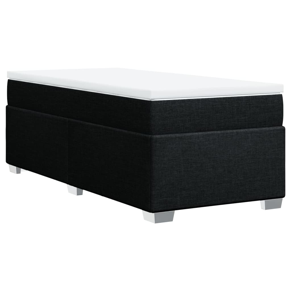 Box spring krevet s madracem crni 80 x 200 cm od tkanine