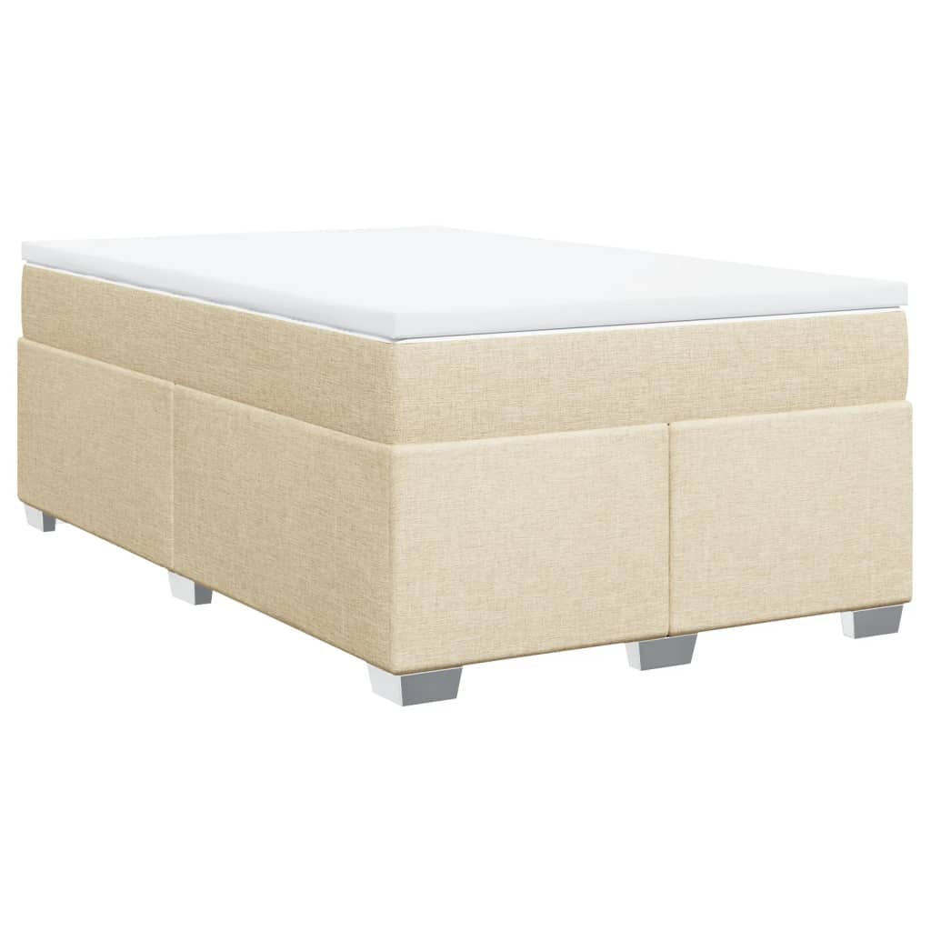Krevet box spring s madracem krem 120 x 190 cm od tkanine