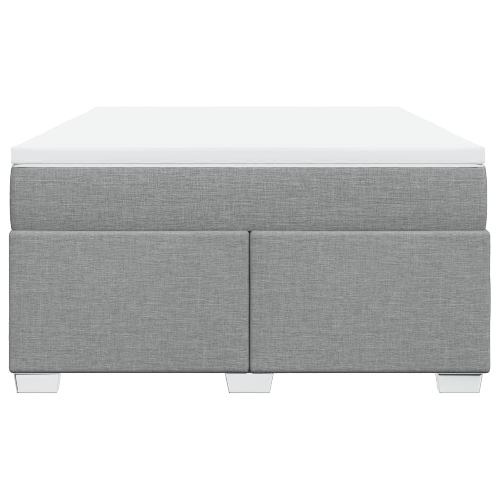 Krevet box spring s madracem svjetlosivi 140x200 cm od tkanine