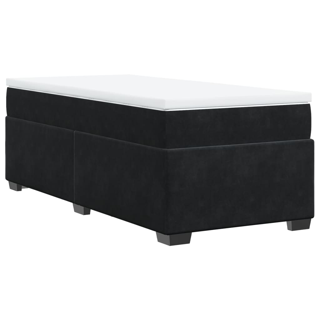 Box spring krevet s madracem crni 80 x 200 cm baršunasti