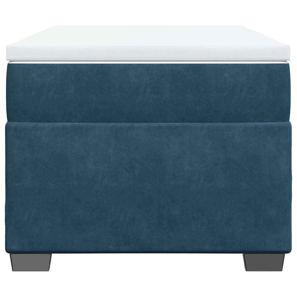 Box spring krevet s madracem tamnoplavi 80 x 200 cm baršunasti