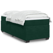 Box spring krevet s madracem tamnozeleni 90x190 cm baršunasti