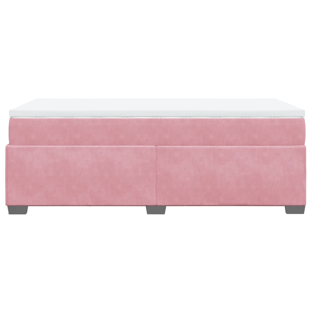 Box spring krevet s madracem ružičasti 90x190 cm baršunasti