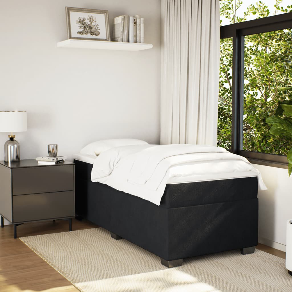 Box spring krevet s madracem crni 90x200 cm baršunasti