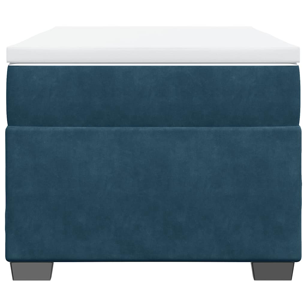 Box spring krevet s madracem tamnoplavi 100x200 cm baršunasti