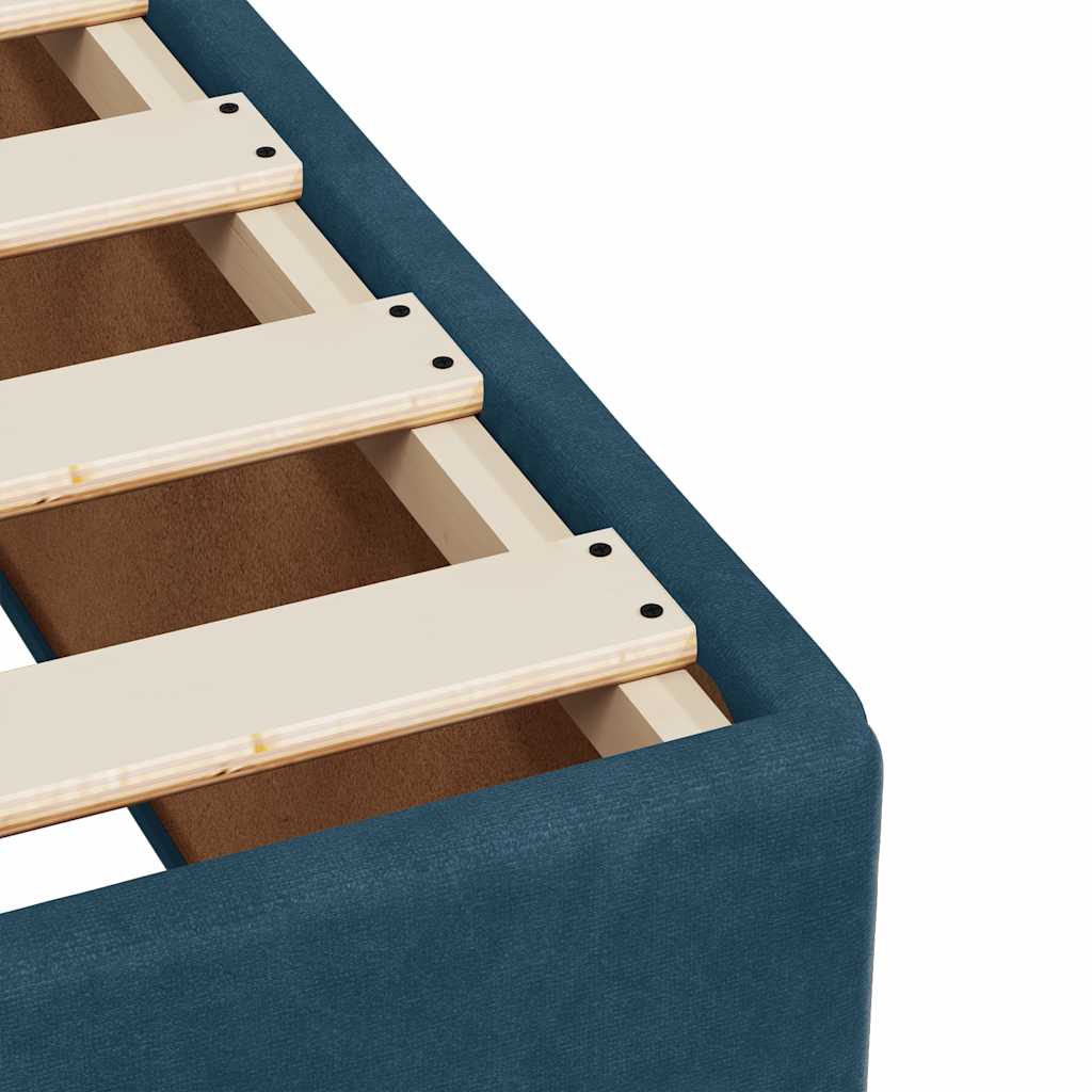 Box spring krevet s madracem tamnoplavi 100x200 cm baršunasti