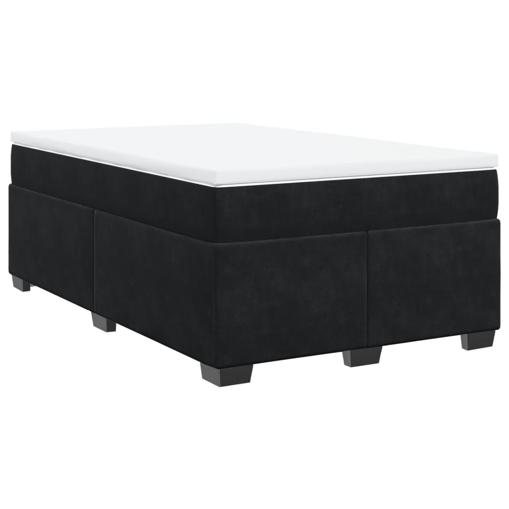 Box spring krevet s madracem crni 120 x 200 cm baršunasti