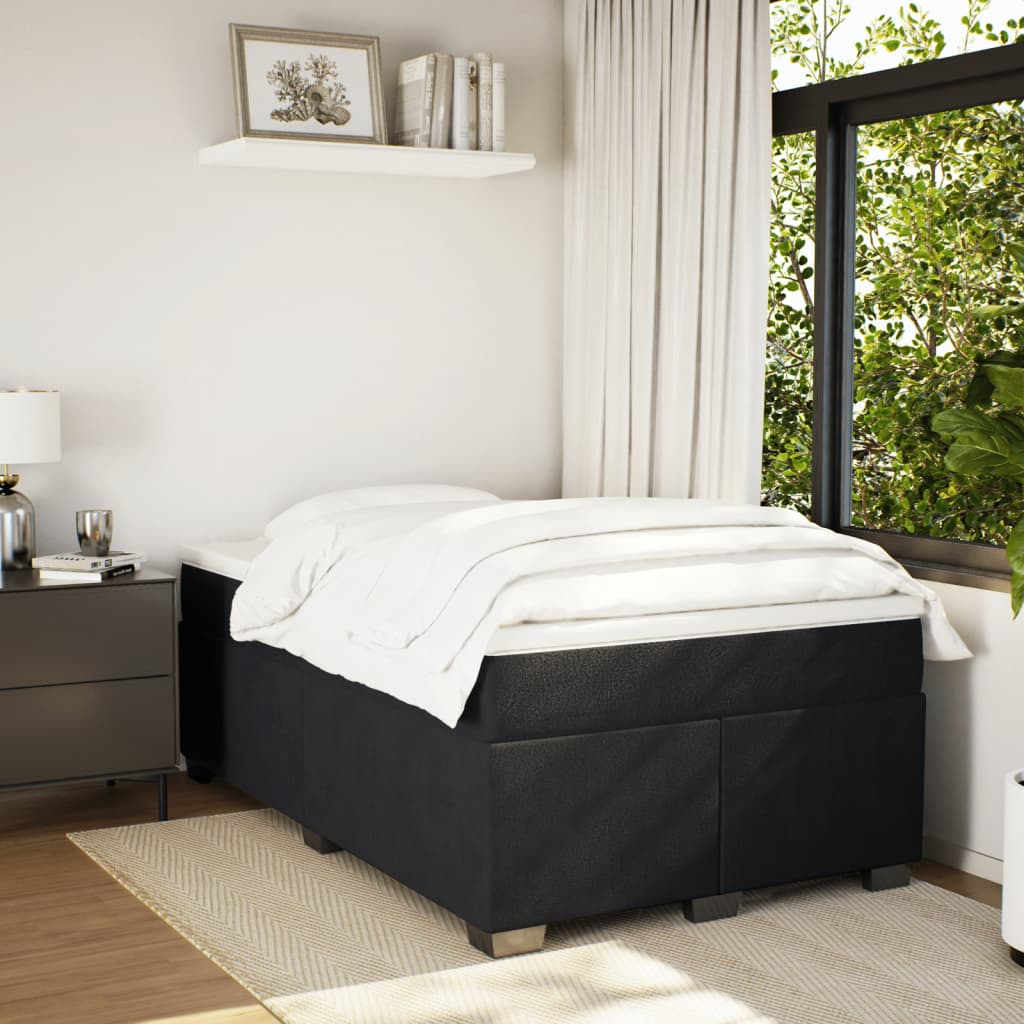 Box spring krevet s madracem crni 120 x 200 cm baršunasti
