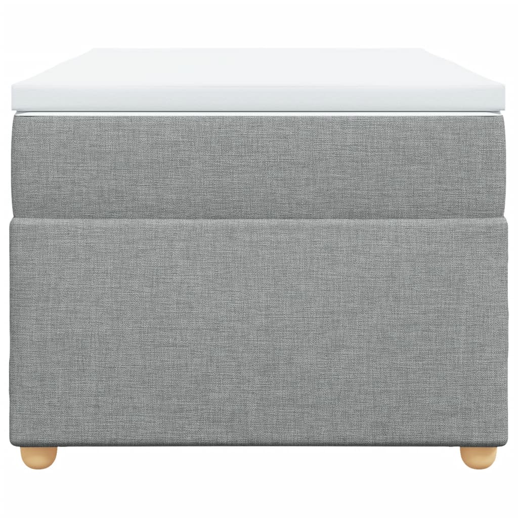 Box spring krevet s madracem svjetlosivi 90x190 cm od tkanine