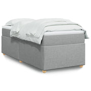 Box spring krevet s madracem svjetlosivi 90x190 cm od tkanine