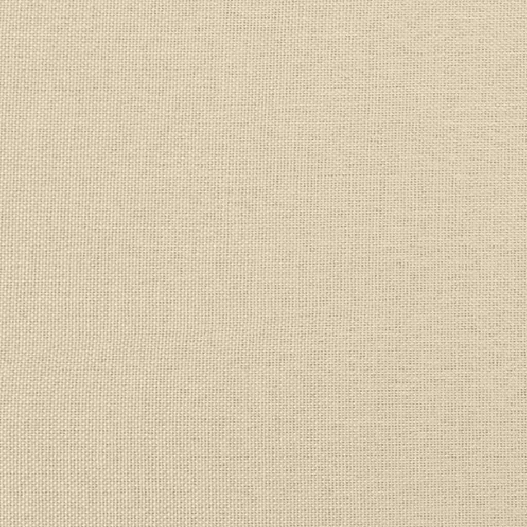 Krevet s oprugama i madracem krem 90 x 200 cm od tkanine