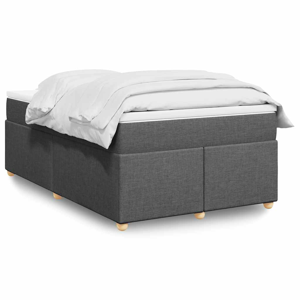 Krevet box spring s madracem tamnosivi 120 x 190 cm tkanina