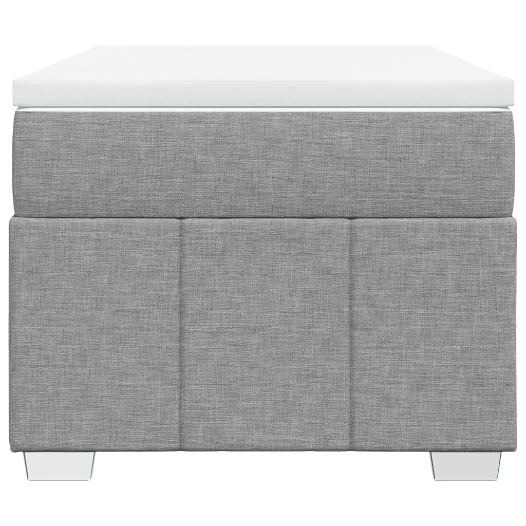 Box spring krevet s madracem svjetlosivi 90x190 cm od tkanine