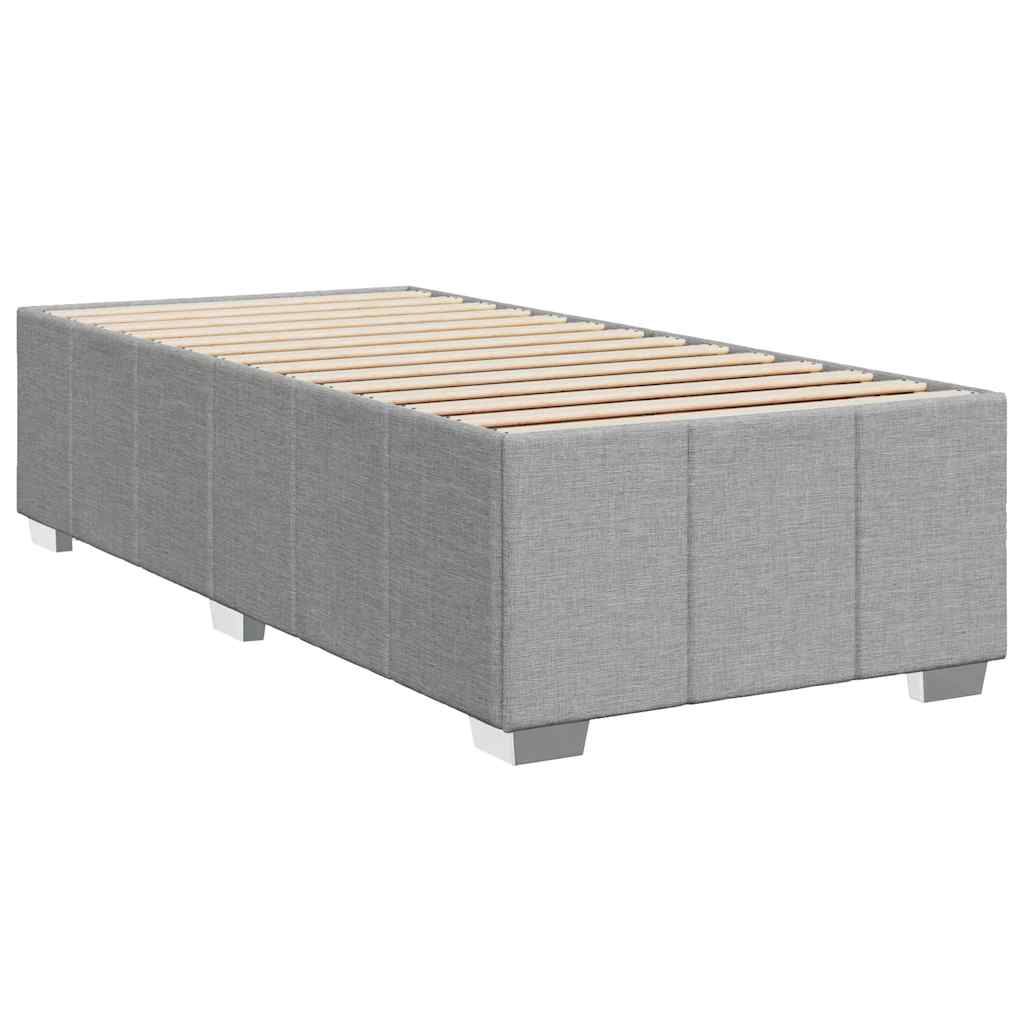 Krevet s oprugama i madracem svjetlosivi 100x200 cm od tkanine