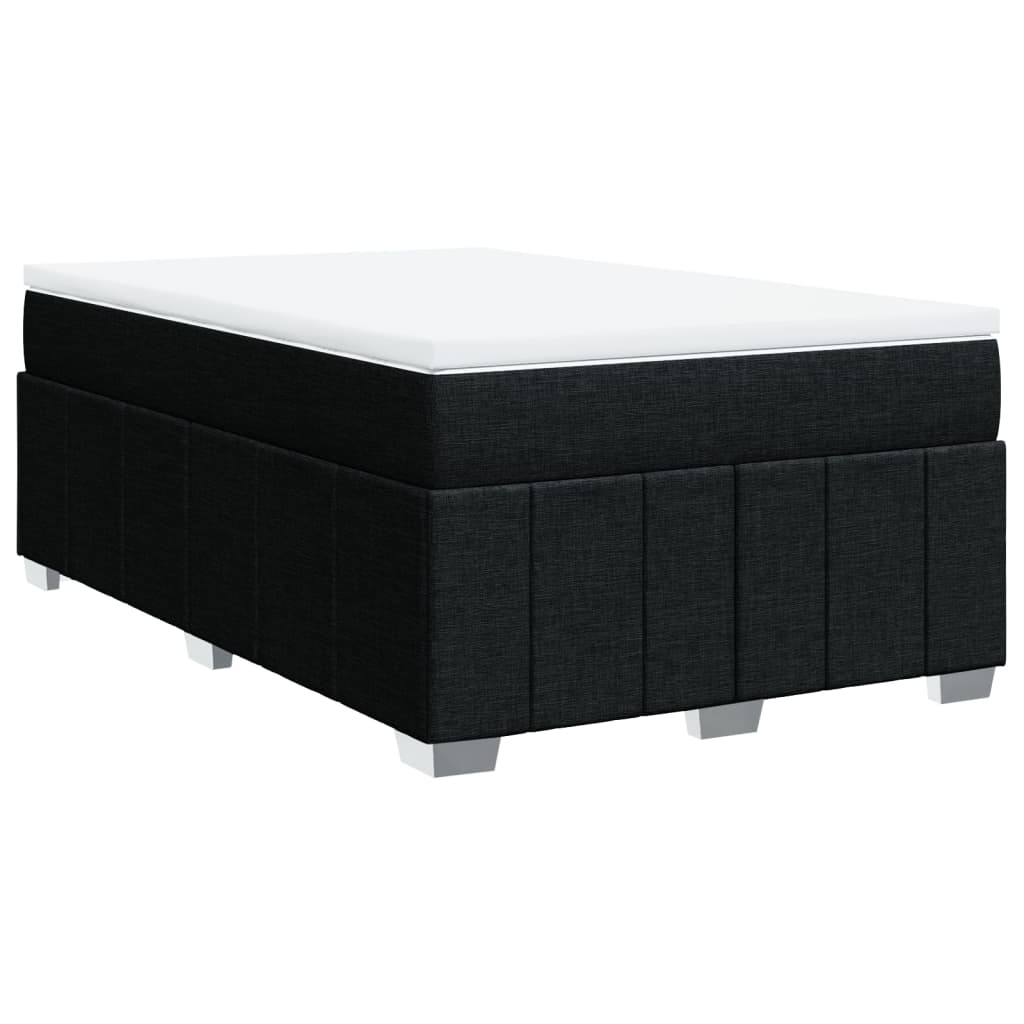 Krevet box spring s madracem crni 120 x 190 cm od tkanine