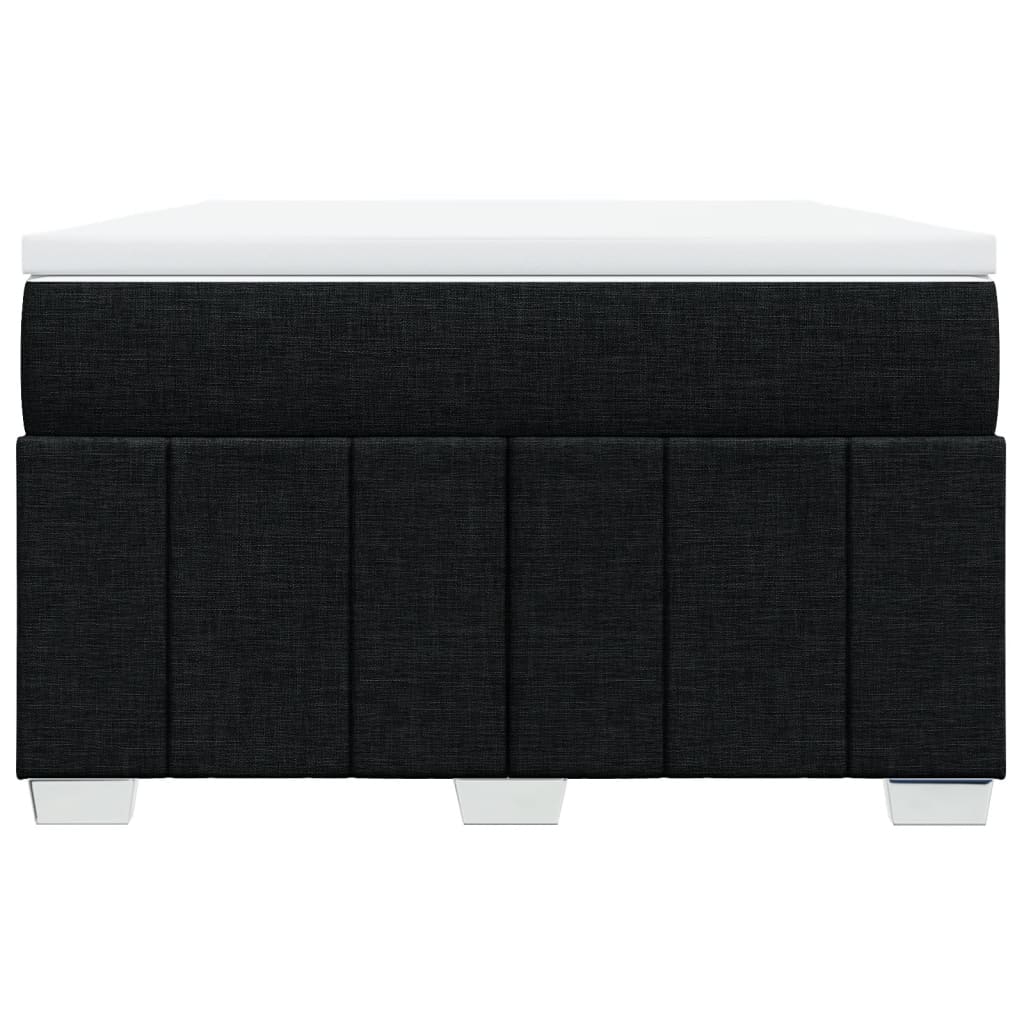 Krevet box spring s madracem crni 120 x 190 cm od tkanine