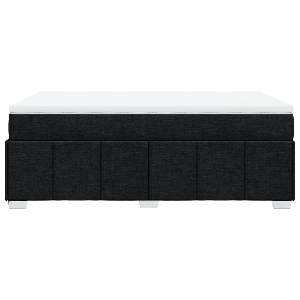 Krevet box spring s madracem crni 120 x 190 cm od tkanine