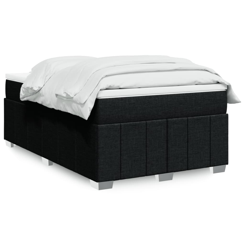 Krevet box spring s madracem crni 120 x 190 cm od tkanine