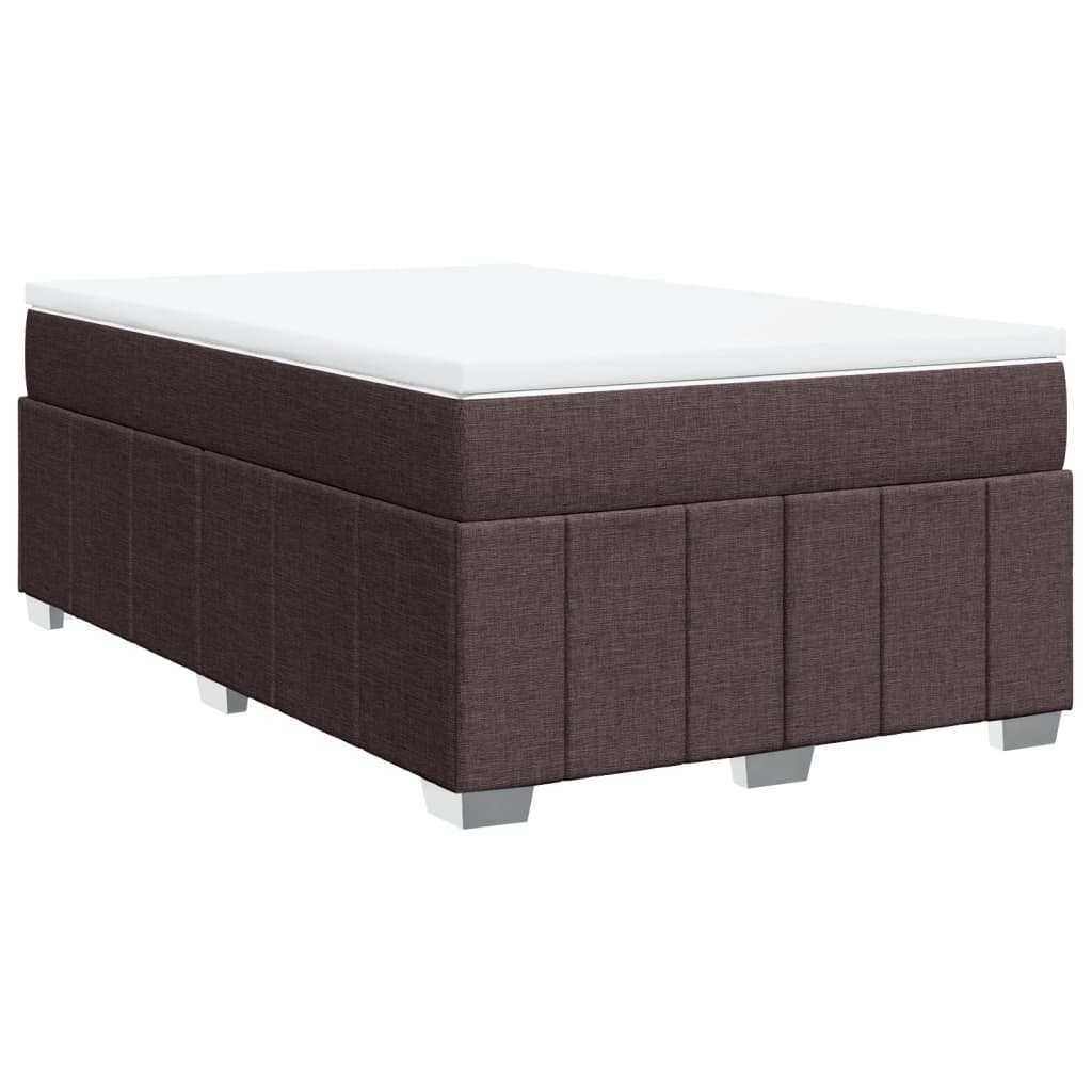 Krevet box spring s madracem tamnosmeđi 120 x 190 cm od tkanine