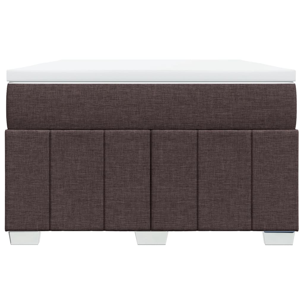 Krevet box spring s madracem tamnosmeđi 120 x 190 cm od tkanine
