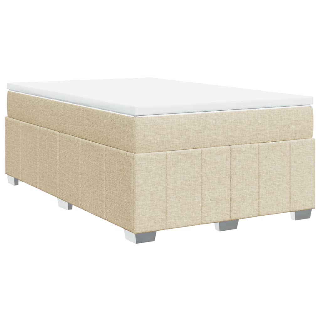 Krevet box spring s madracem krem 120 x 190 cm od tkanine