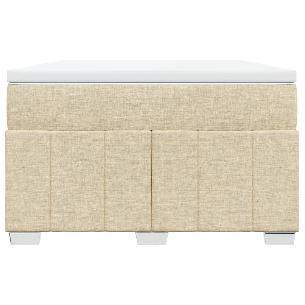 Krevet box spring s madracem krem 120 x 190 cm od tkanine