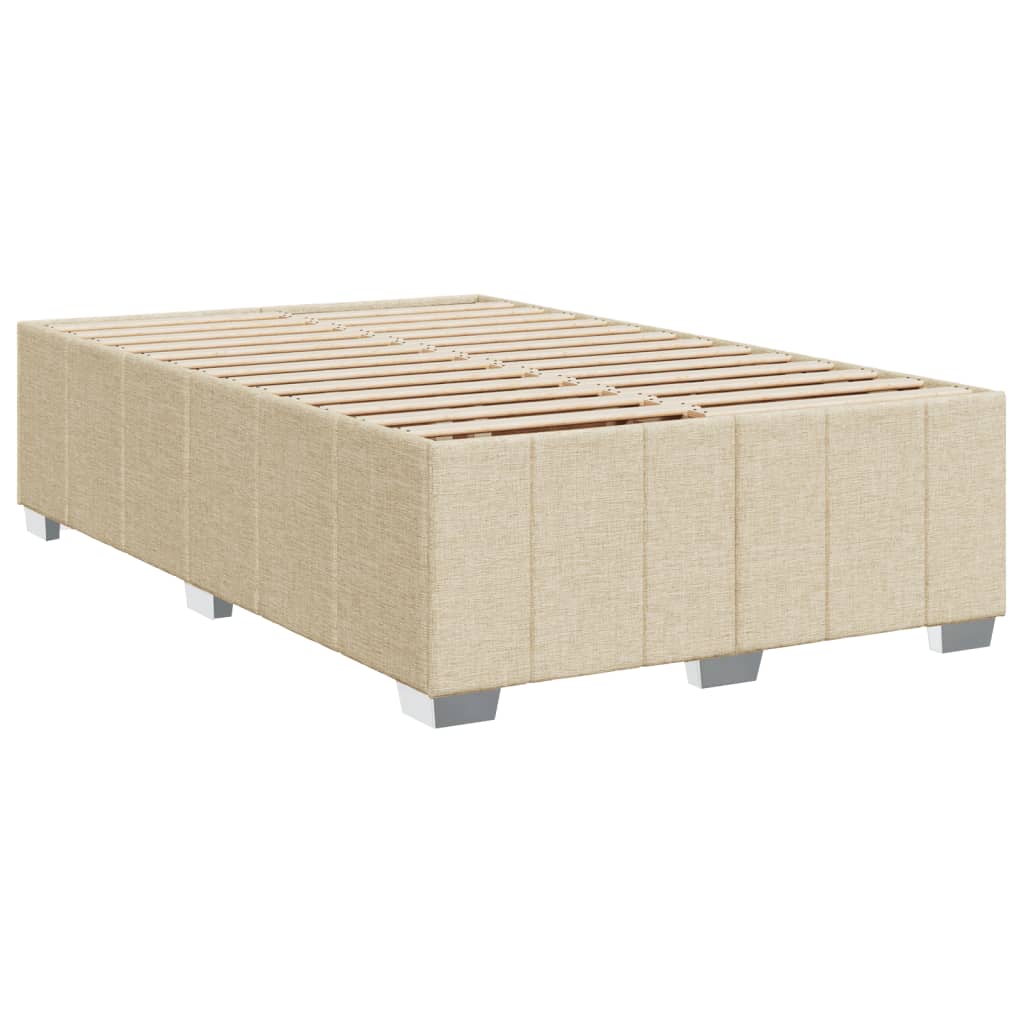 Krevet box spring s madracem krem 120 x 190 cm od tkanine