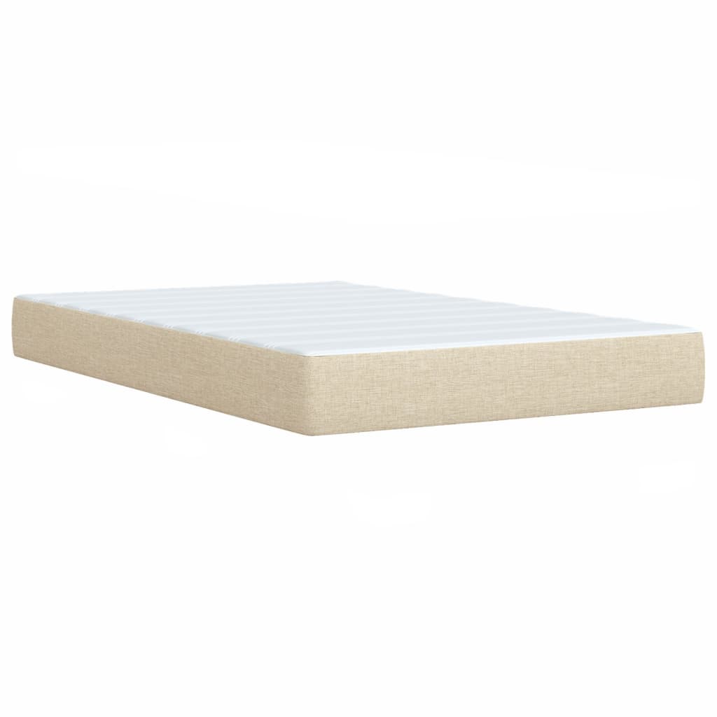 Krevet box spring s madracem krem 120 x 190 cm od tkanine