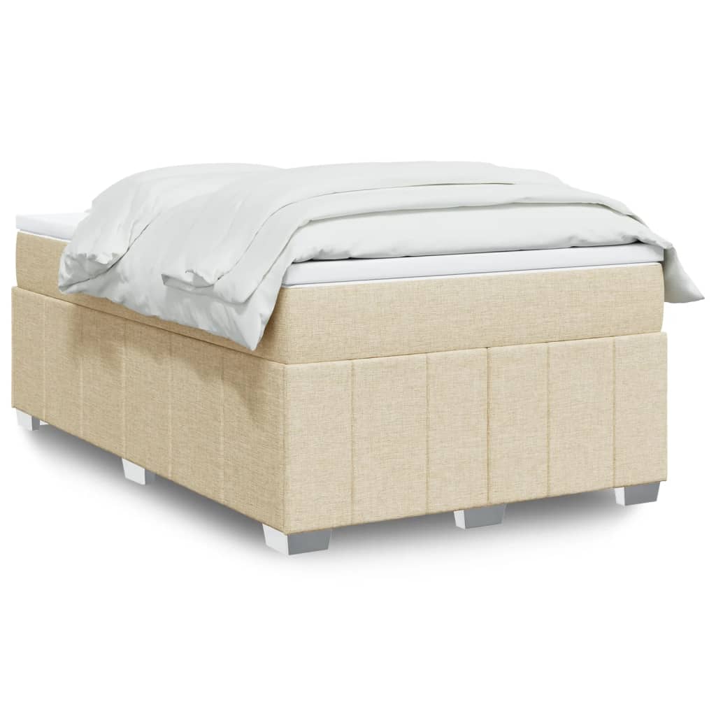Krevet box spring s madracem krem 120 x 190 cm od tkanine
