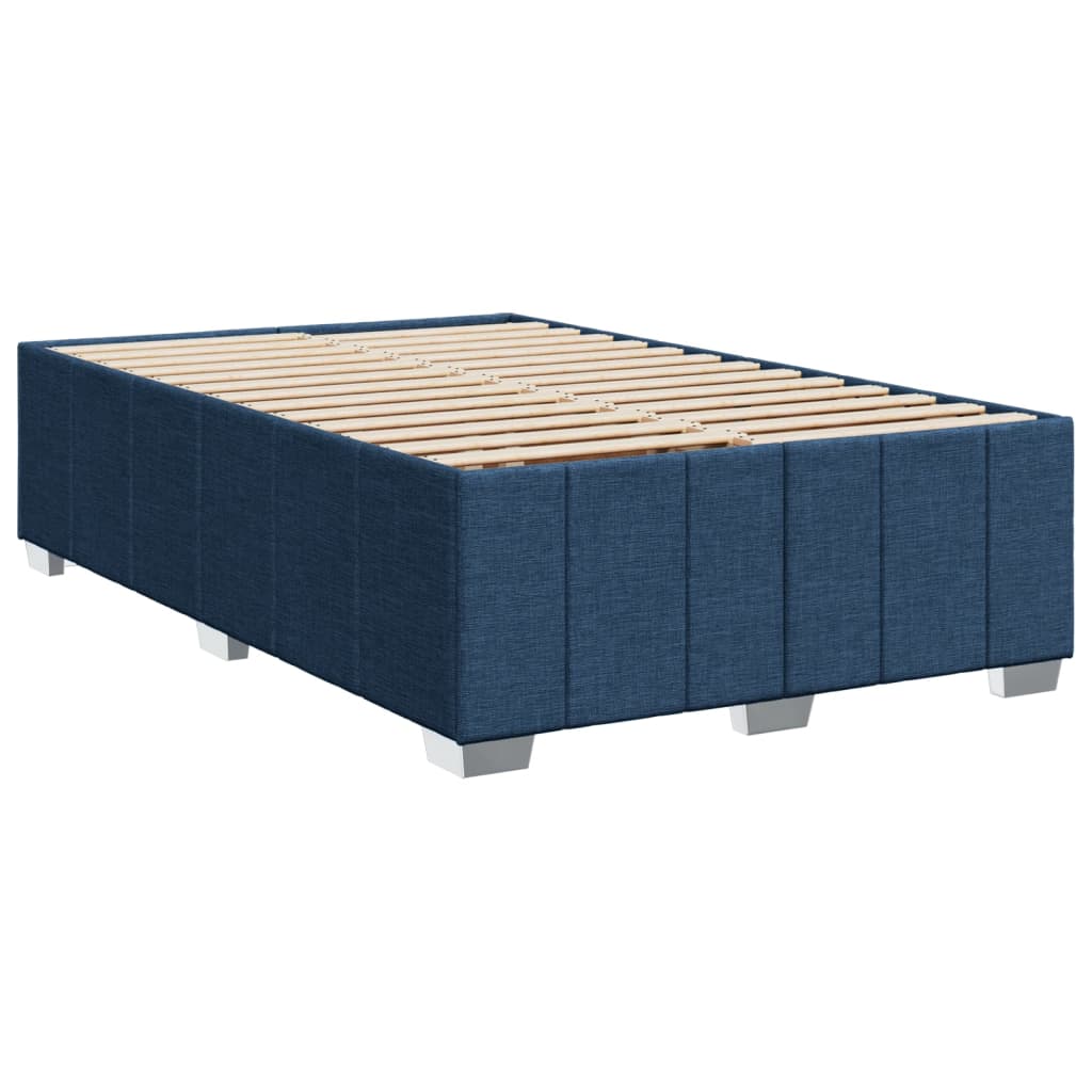 Krevet s oprugama i madracem plavi 120 x 190 cm od tkanine