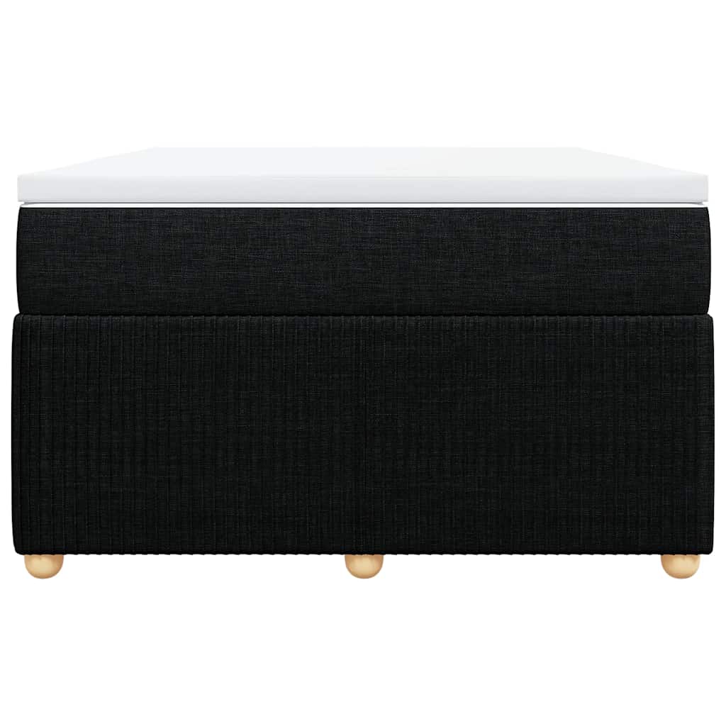 Krevet box spring s madracem crni 120 x 190 cm od tkanine