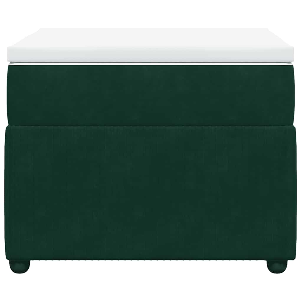 Box spring krevet s madracem tamnozeleni 80 x 200 cm baršunasti
