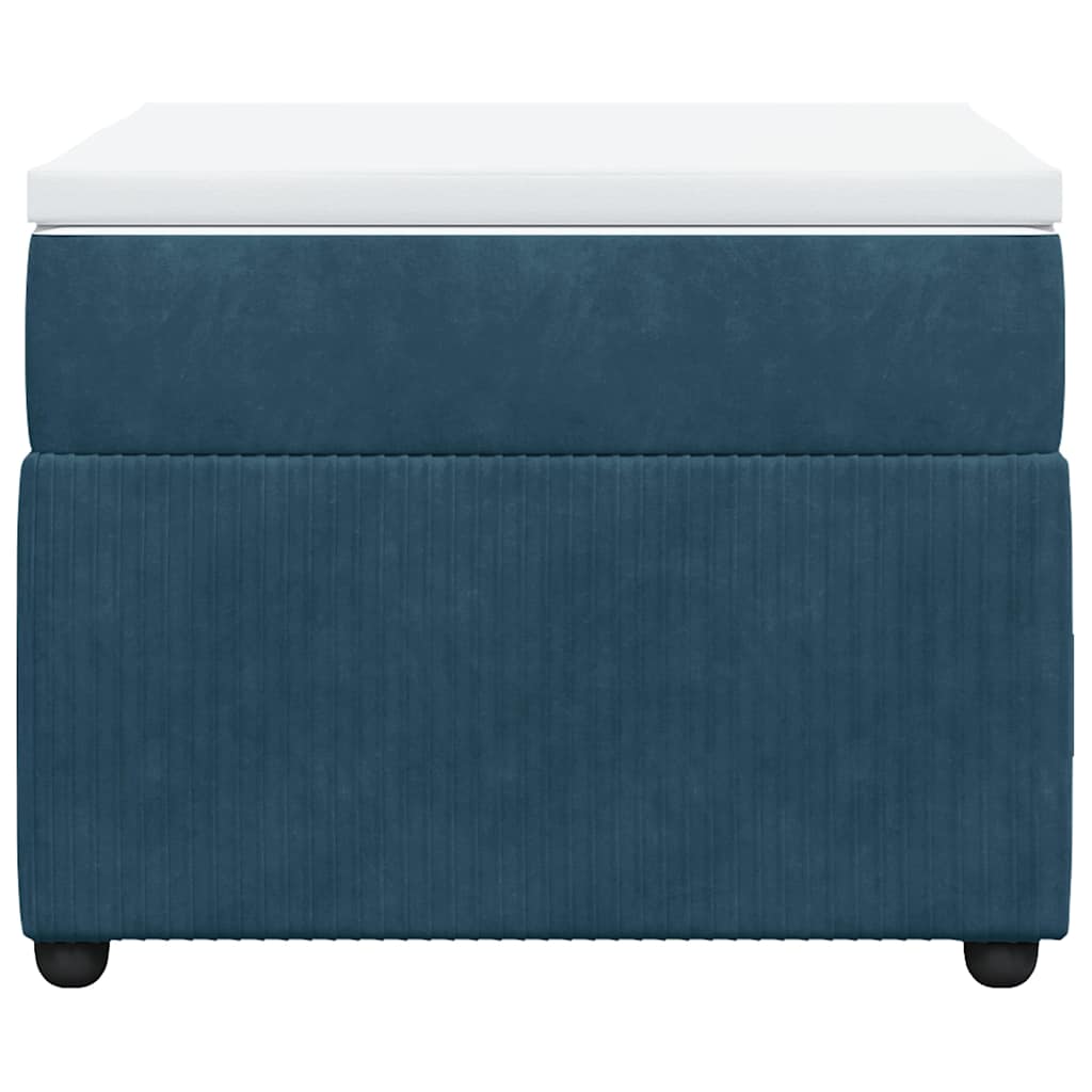 Box spring krevet s madracem tamnoplavi 80 x 200 cm baršunasti