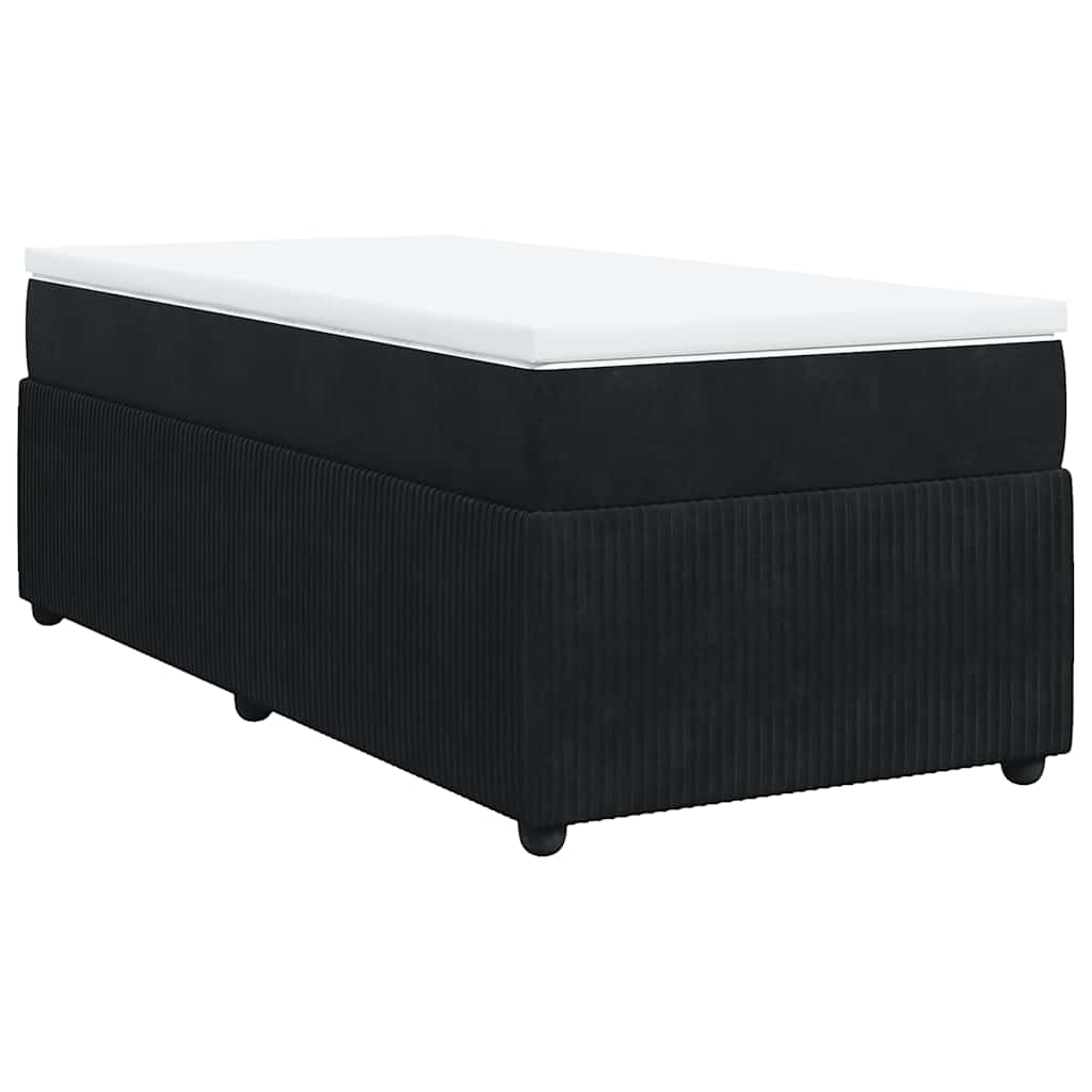 Box spring krevet s madracem crni 90x190 cm baršunasti