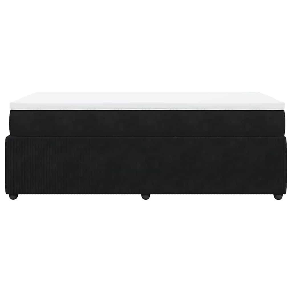 Box spring krevet s madracem crni 90x190 cm baršunasti