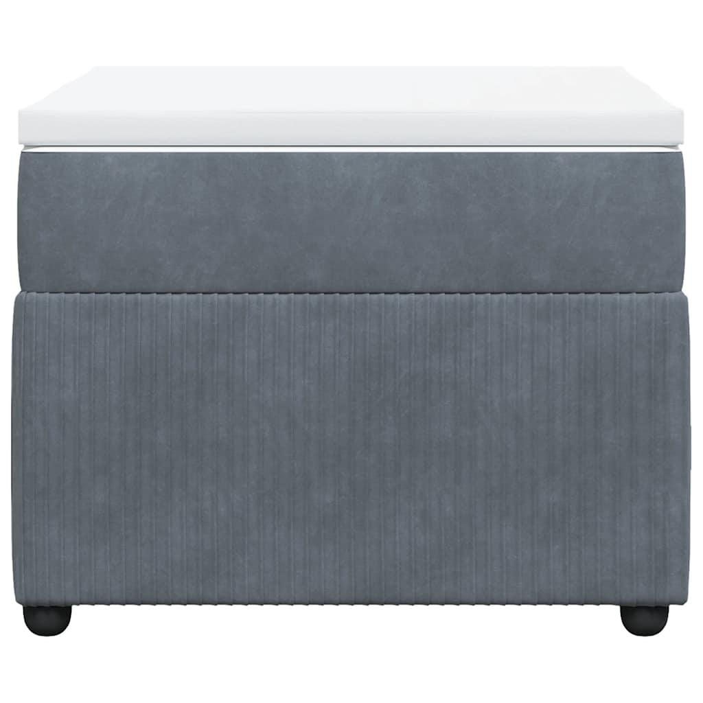 Box spring krevet s madracem tamnosivi 100x200 cm baršunasti