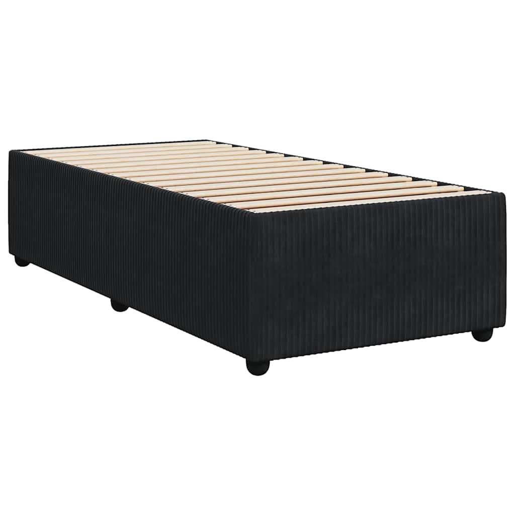 Box spring krevet s madracem crni 100x200 cm baršunasti