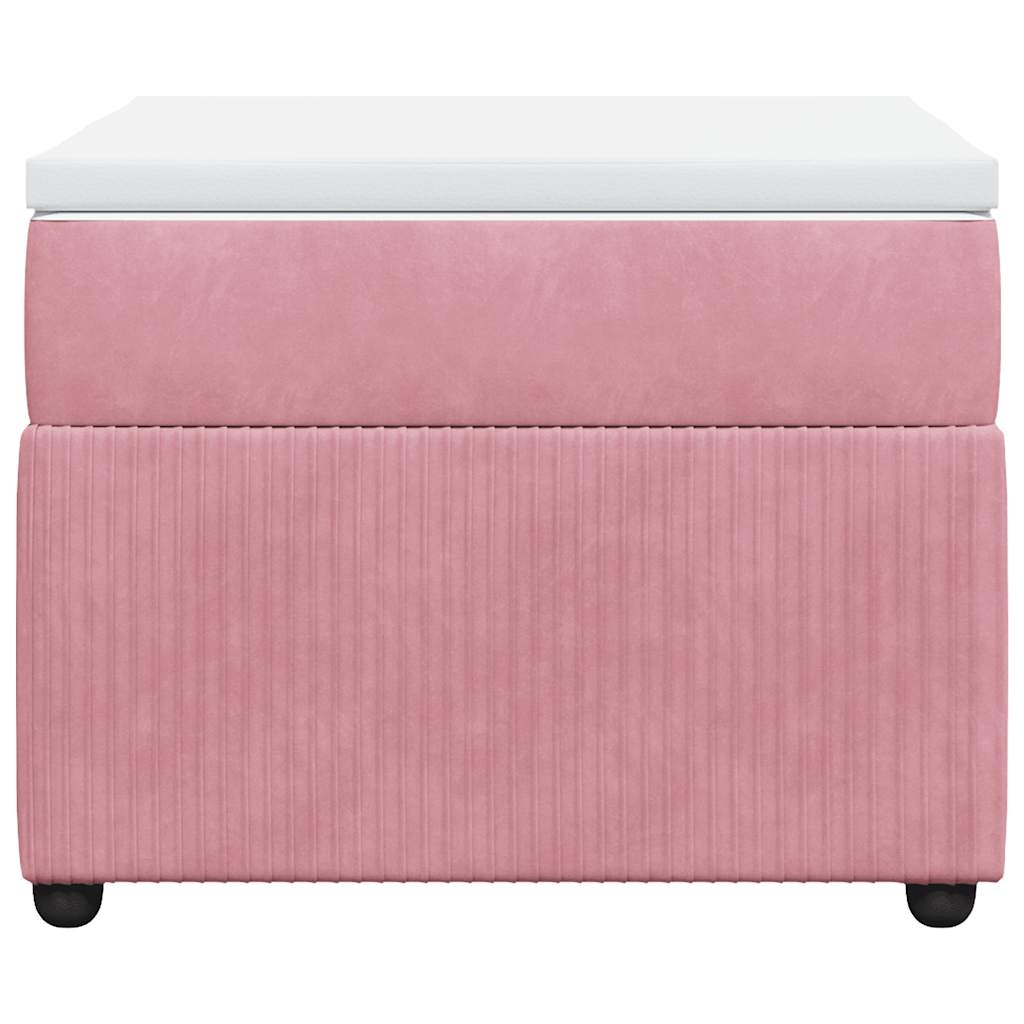 Box spring krevet s madracem ružičasti 100x200 cm baršunasti